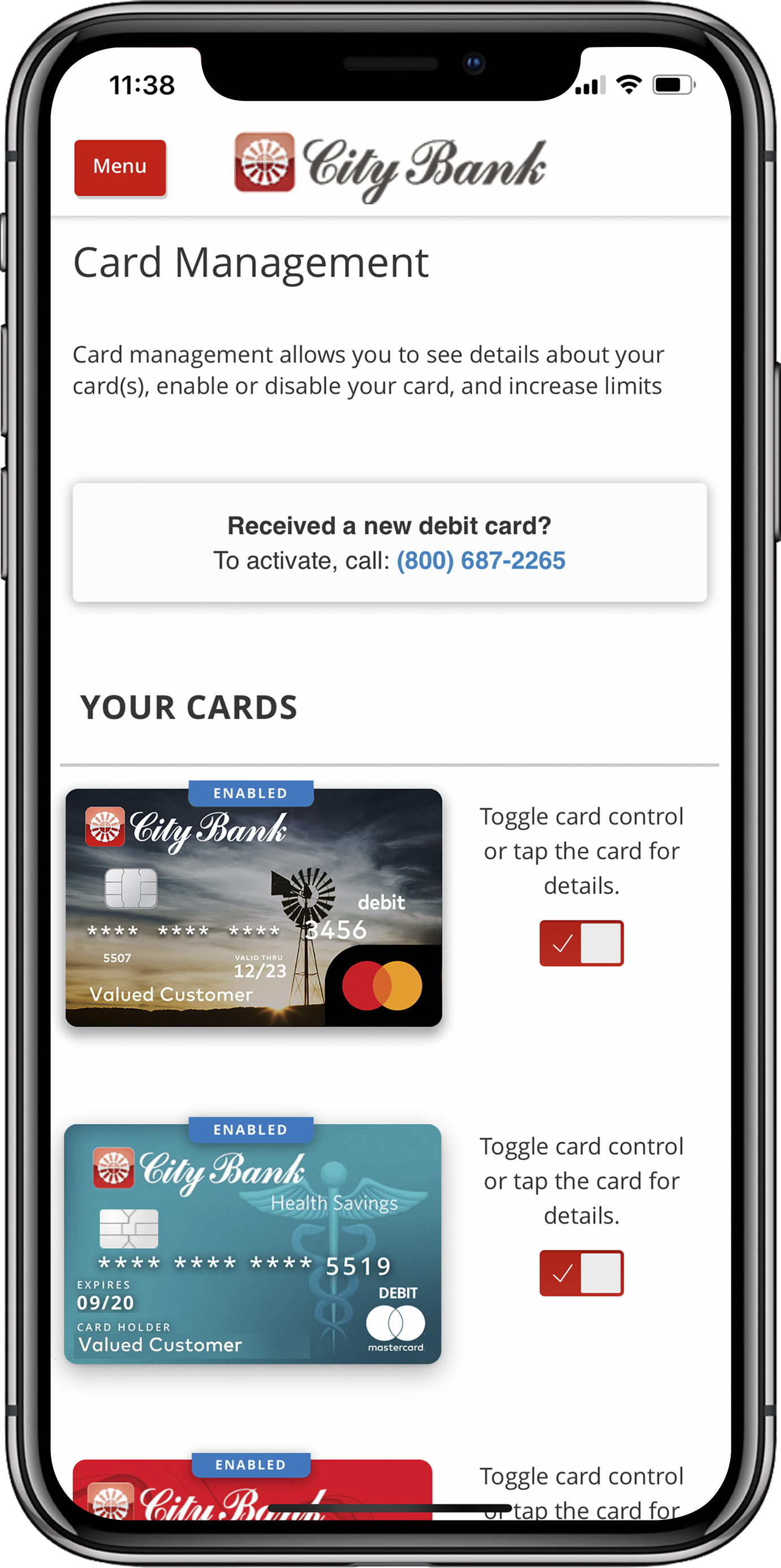 Debit Card Deactivate Mobile App